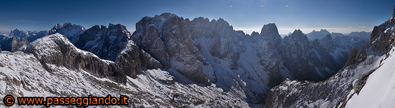 Vista da Passo Canali verso sud